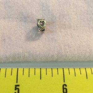 authentic PANDORA open heart spacer charm x2